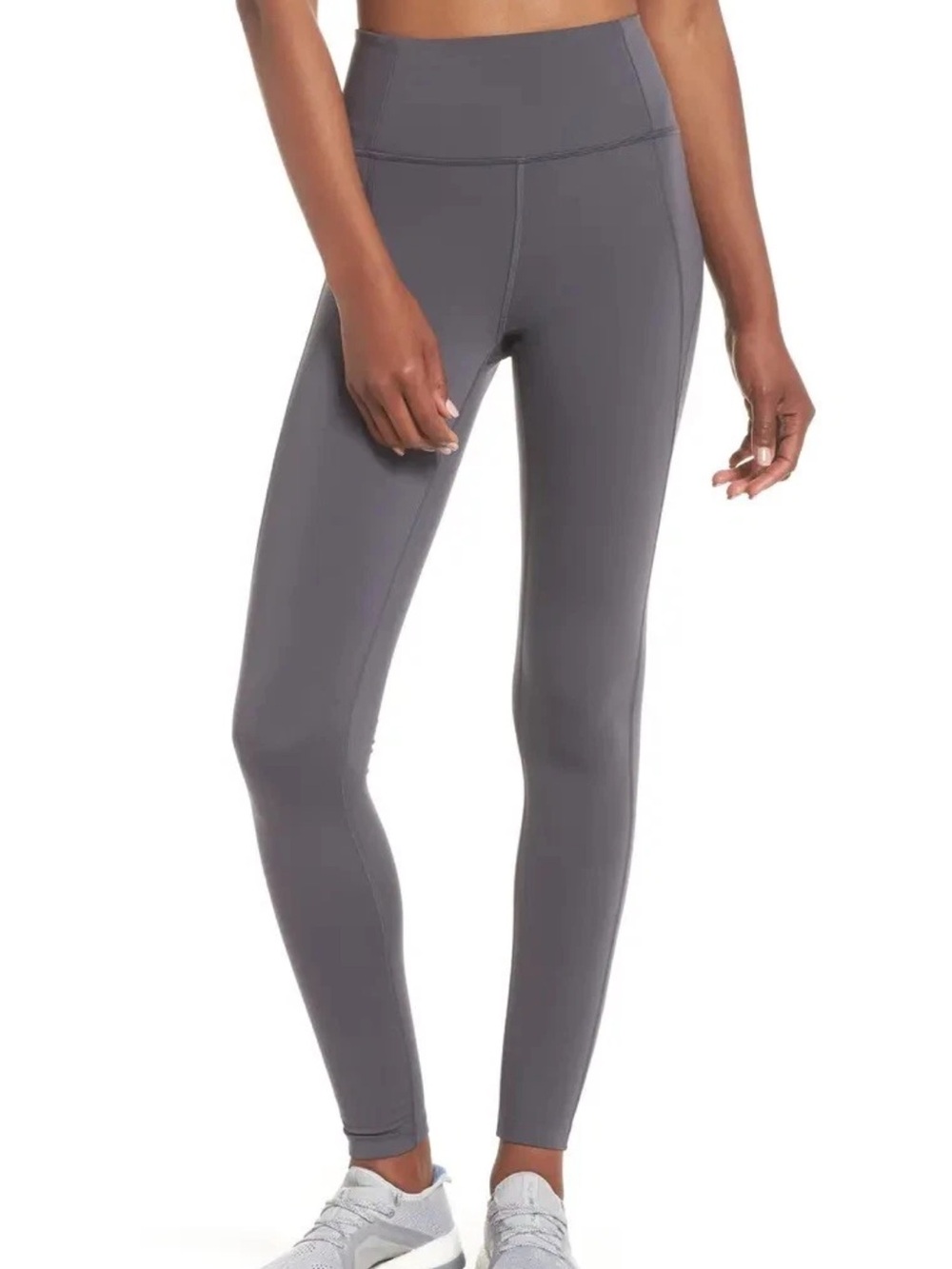 Girlfriend Collective High Waist Full Length Leggings in Smoke Grey Size L